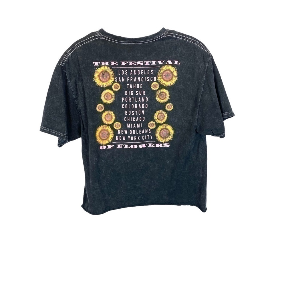 Fifth Sun Womens Graphic Crop Tee Shirt Sunflower - Picture 5 of 5